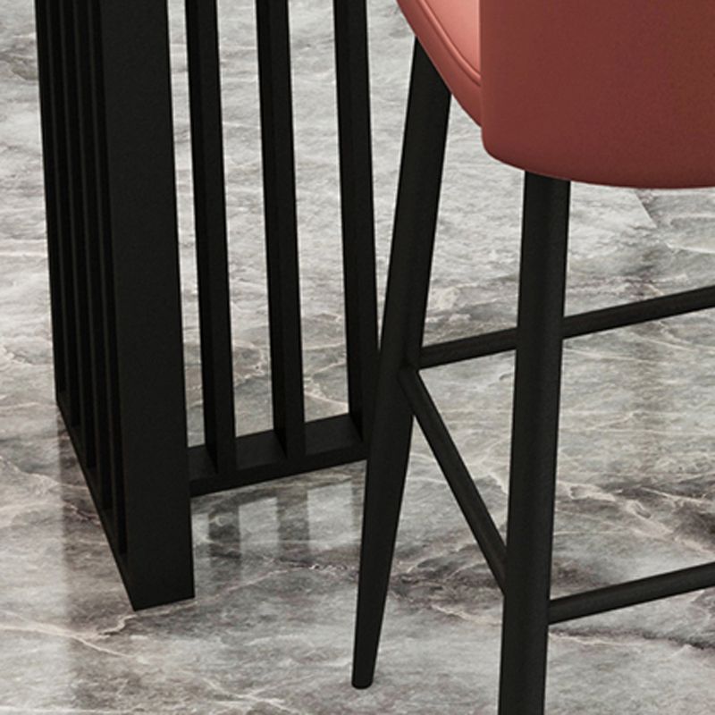 Industrielles 1/2/4-teiliges Bartisch-Set, rechteckiger Bartisch mit hohen Metallhockern