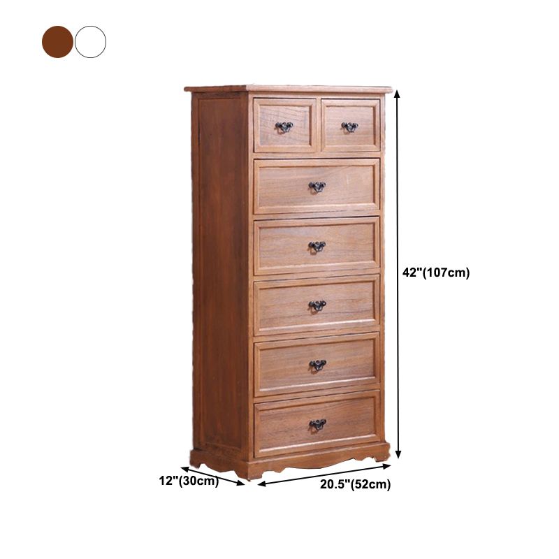 Standard Rectangle Accent Chest with Drawers 13.77" Wide Wood Chest