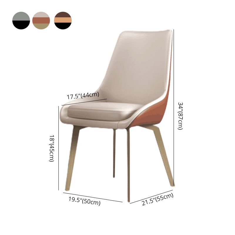 Scandinavian Solid Back Dining Chairs Leather Dining Arm Chairs Clearhalo ' kitchen&dining_furn' 'Dining Chairs' 'Dining Tables & Seating' 'dining_chair' 'furn' 'furn_dining_chair' 'Furniture' 'furniture_dining_chair' 'Kitchen & Dining Furniture' 'kitchen' 1200x1200_83a956e0-aa2e-4f66-8680-0571a50f9f7a