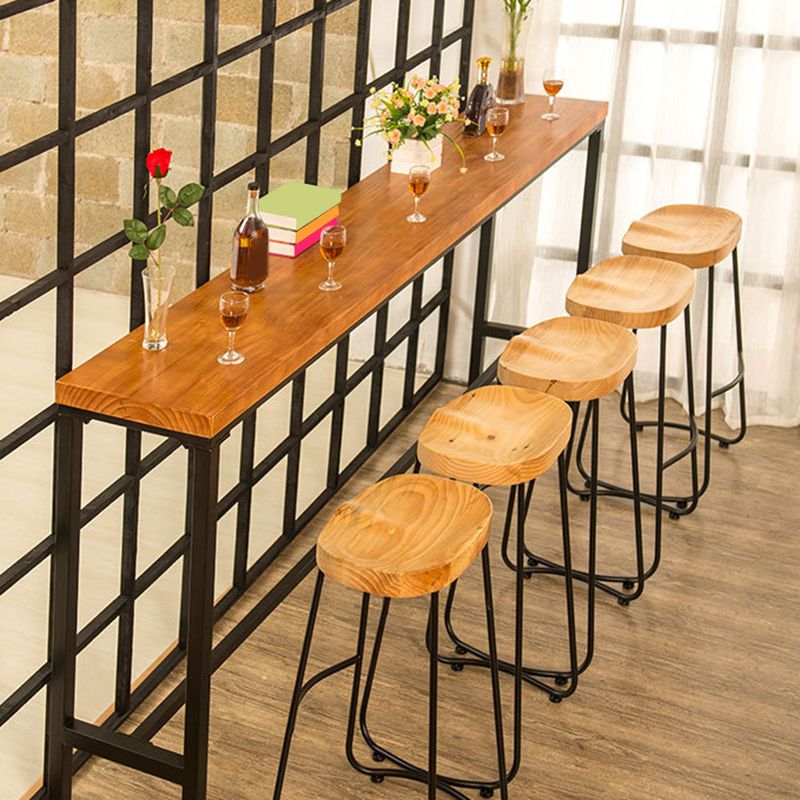 Industrial Bar Table Solid Wood Bar Height Rectangle Pub Table for Breakroom Clearhalo 'Bar Furniture' 'Bar Tables' 'bar_tables' 'furn' 'furn_bar_tables' 'Furniture' 'Kitchen & Dining Furniture' 1200x1200_83aa3385-65b0-4e52-bf8e-f818df072c2b