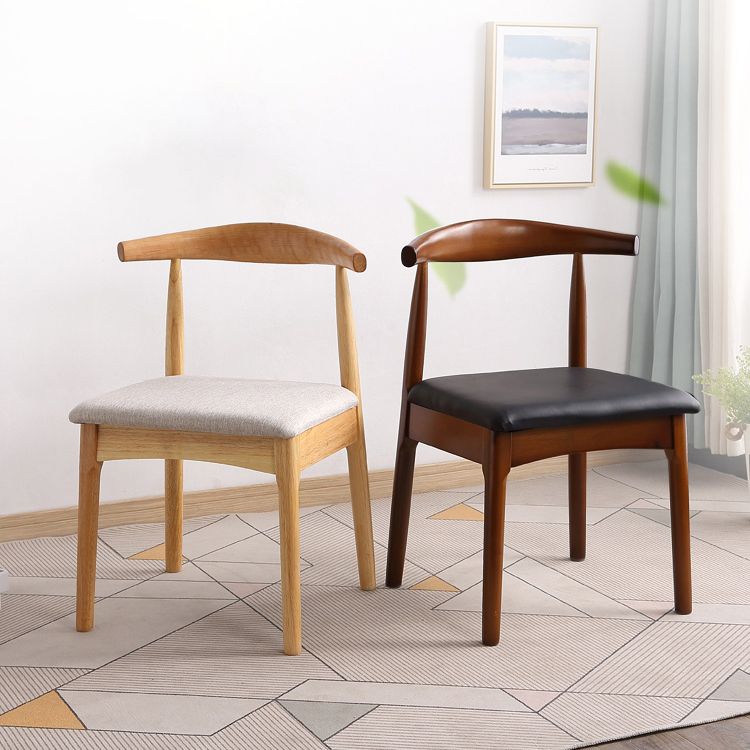 Modern Wood Dining Room Chair Armless Faux Leather Side Chair for Home Use Clearhalo ' kitchen&dining_furn' 'Dining Chairs' 'Dining Tables & Seating' 'dining_chair' 'furn' 'furn_dining_chair' 'Furniture' 'furniture_dining_chair' 'Kitchen & Dining Furniture' 'kitchen' 1200x1200_83ab0758-bbea-44fc-9701-c13a25f532fd