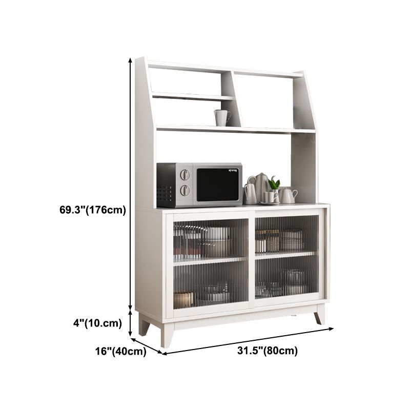 Sideboard in legno ingegnerizzato ingegnerizzato in stile glam con porta di vetro