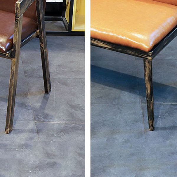 Industrial Style Leather Dining Side Chairs Open Back Dining Armless Chairs Clearhalo ' kitchen&dining_furn' 'Dining Chairs' 'Dining Tables & Seating' 'dining_chair' 'furn' 'furn_dining_chair' 'Furniture' 'furniture_dining_chair' 'Kitchen & Dining Furniture' 'kitchen' 1200x1200_83ad88b2-627c-4b87-9009-71c75cdb8379