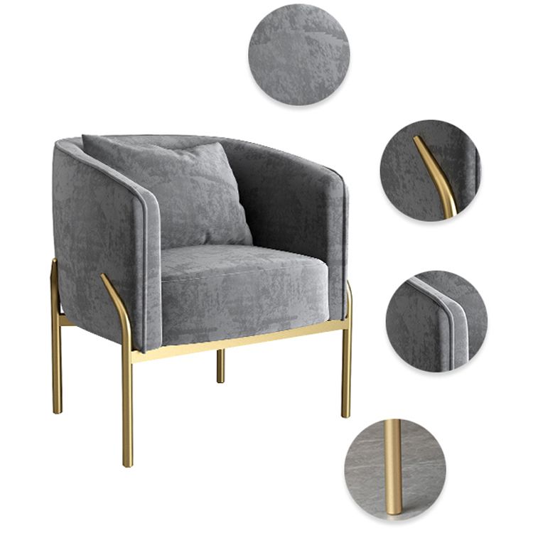 Nordic Style Metal Dining Room Chair Armless Upholstered Side Chairs for Home Use Clearhalo ' kitchen&dining_furn' 'Dining Chairs' 'Dining Tables & Seating' 'dining_chair' 'furn' 'furn_dining_chair' 'Furniture' 'furniture_dining_chair' 'Kitchen & Dining Furniture' 'kitchen' 1200x1200_83ae37e6-bccc-434b-ba41-0e16d3198694