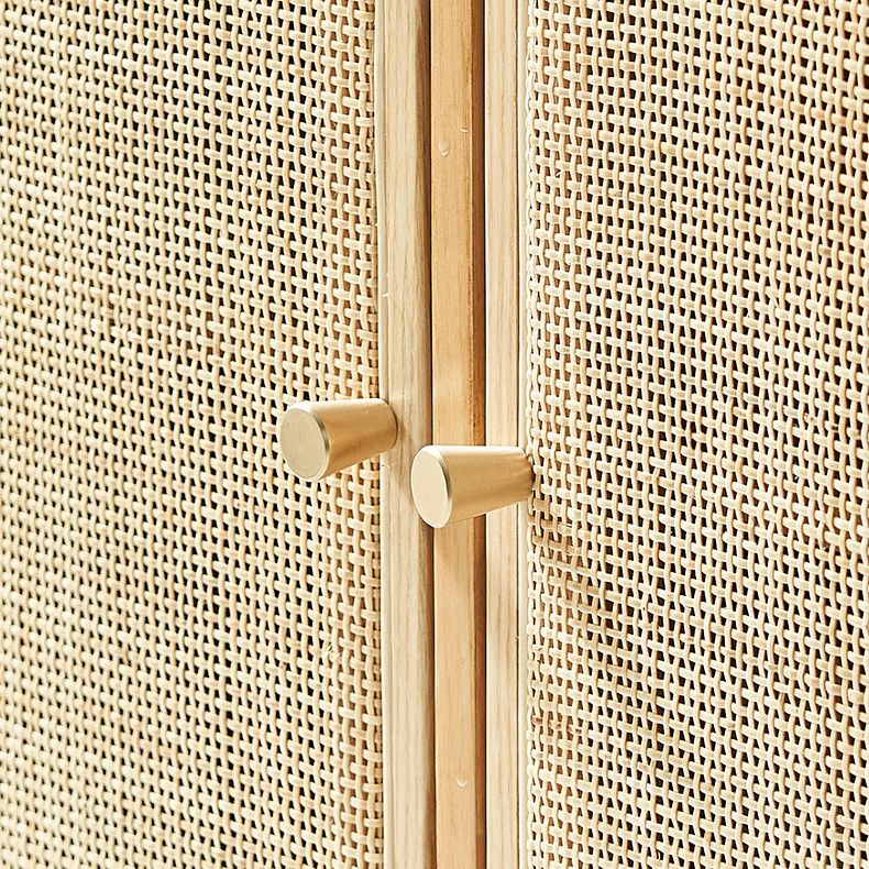 Mid-Century Modern Black Accent Cabinet with 8 Shelves in Solid Wood Clearhalo 'Cabinets & Chests' 'cabinets_chests' 'furn' 'furn_cabinets_chests' 'Furniture' 'Living Room Furniture' 1200x1200_83aff280-042d-465d-98a1-6cd3698a32a8