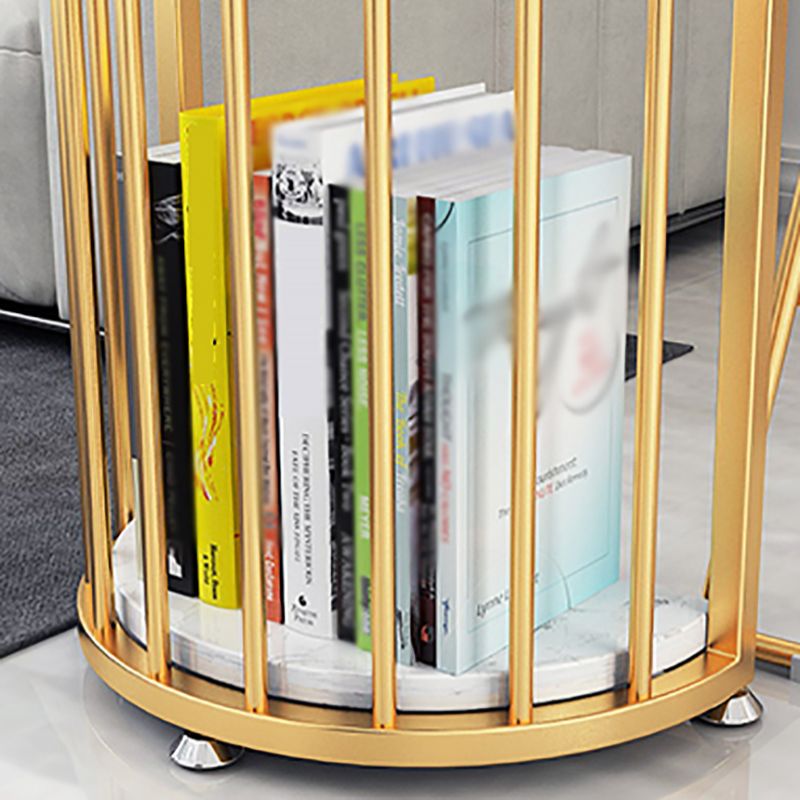 Glam White Faux Marble Pub Bar Table Indoor Double Pedestal Bar Dining Table with 2-Shelf Clearhalo 'Bar Furniture' 'Bar Tables' 'bar_tables' 'furn' 'furn_bar_tables' 'Furniture' 'furniture_bar_tables' 'Kitchen & Dining Furniture' 'kitchen&dining_furn' 'kitchen' 1200x1200_83b18ca9-63c8-462a-baa2-5fae6c4250b2