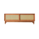 Console televisiva scandinava per i media televisivi in ​​legno massiccio per soggiorno