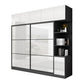 White and Black Wardrobe Armoire Engineered Wood Wardrobe Closet Clearhalo 'Armoires & Wardrobes' 'armoires_wardrobes' 'Bedroom Furniture' 'furn' 'furn_armoires_wardrobes' 'Furniture' 1200x1200_83b54e57-2e29-4b53-8b36-a55f07a27307