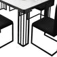 Modern 1/2/6/7 Pieces Dinette Set with White Sintered Stone Top Rectangle Dining Table Set Clearhalo 'Dining Room Sets' 'Dining Tables & Seating' 'dining_room_set' 'furn' 'furn_dining_room_set' 'Furniture' 'furniture_dining_room_set' 'Kitchen & Dining Furniture' 1200x1200_83b59366-a721-4c95-8585-42c727b221a0