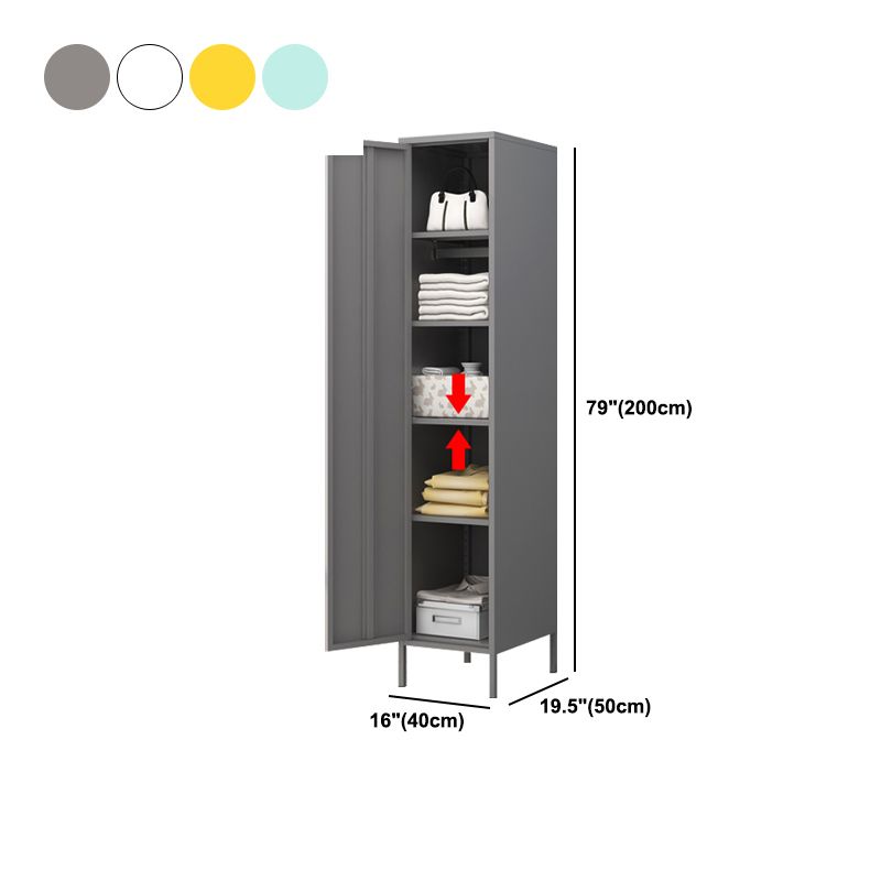 Armadio di guardaroba in metallo contemporaneo armadio per la camera da letto con gambe