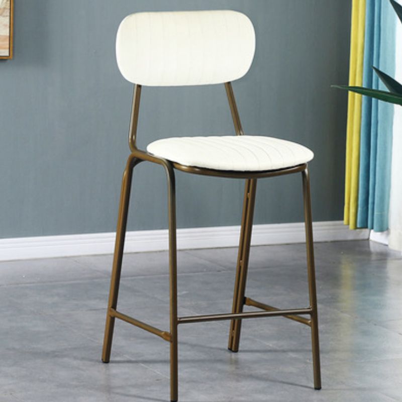 Modern Leather Bar Stool Backrest Counter Stool for Living Room Clearhalo 'Bar Furniture' 'Bar Stools' 'bar_stools' 'furn' 'furn_bar_stools' 'Furniture' 'Kitchen & Dining Furniture' 1200x1200_83b69b54-7343-426a-b78f-300d462517b2