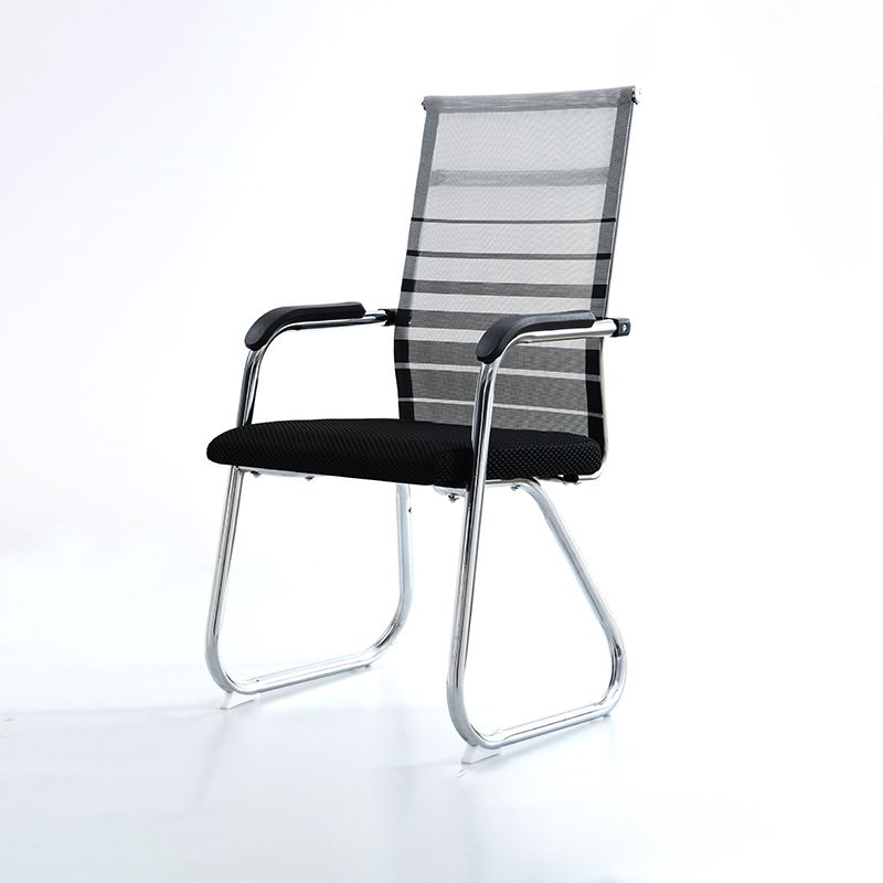 Silver Metal Mesh Modern Conference Chair Mid-Back and High Back Conference Chair Clearhalo 'furn' 'furn_office_chair' 'Furniture' 'furniture_office_chair' 'Office Chairs' 'Office Furniture' 'office_chair' 1200x1200_83b77135-a598-4791-ac81-21108861642a