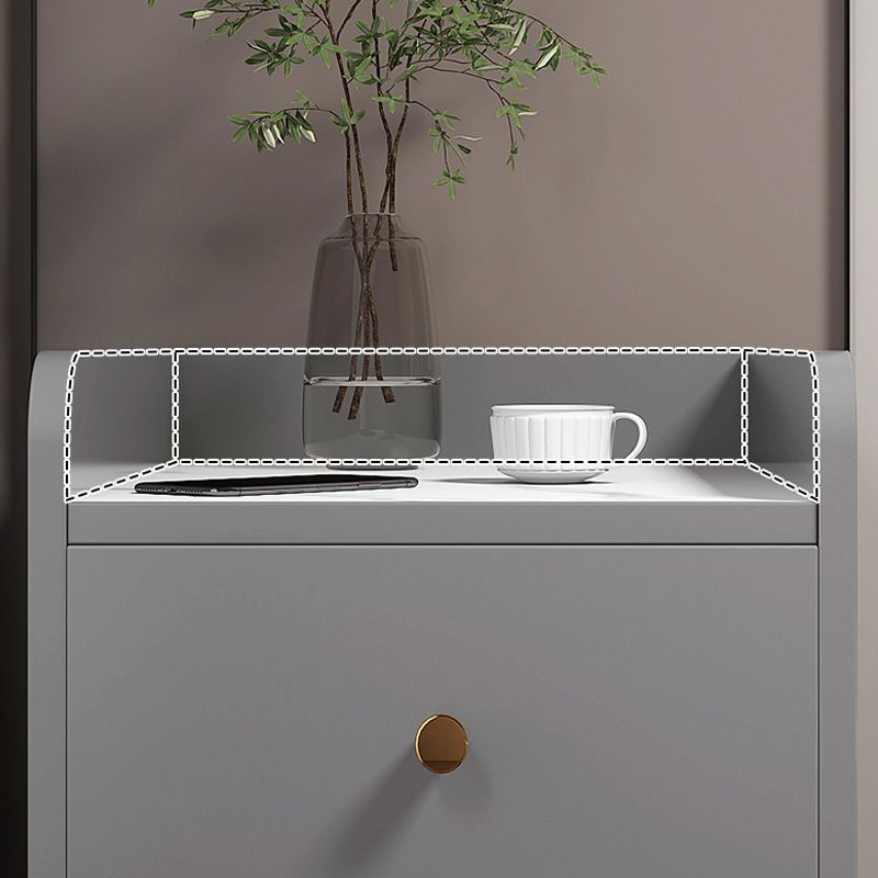 2 Drawers Bedside Cabinet Glam Legs Included Nightstand ,18.1" Tall Clearhalo 'Bedroom Furniture' 'furn' 'furn_night_stand' 'Furniture' 'night_stand' 'Nightstands' 1200x1200_83b7f7d5-d176-4b3c-b5d8-ec50227b8dbc