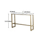 Glam Rectangle Faux Marble Bar Dining Table Gold Indoor Bistro Table with Trestle Pedestal Clearhalo 'Bar Furniture' 'Bar Tables' 'bar_tables' 'furn' 'furn_bar_tables' 'Furniture' 'furniture_bar_tables' 'Kitchen & Dining Furniture' 'kitchen&dining_furn' 'kitchen' 1200x1200_83b8b55d-dfa8-4ba4-9cd3-0b0384a42201