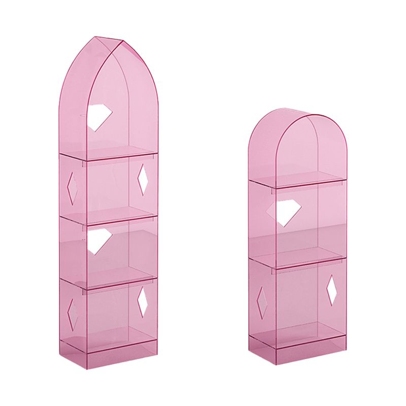 Glam Bookcase Standard Acrylic Closed Back Bookshelf in Burnish