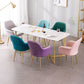 Nordic Glam Style Dining Chair Arm Side Chair with Metal Legs Clearhalo 'Dining Chairs' 'Dining Tables & Seating' 'dining_chair' 'Furniture' 'furniture_dining_chair' 'Kitchen & Dining Furniture' 1200x1200_83b9a4cd-657d-4a55-aa82-97de97235b13