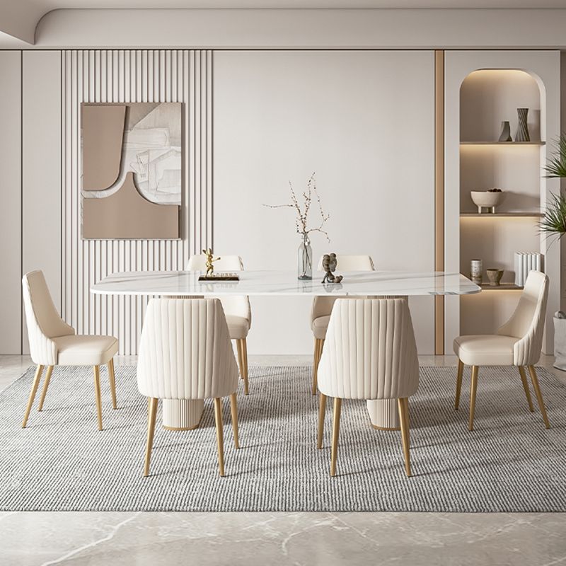 1/4/5/7 pezzi Set da pranzo mobili da pranzo in pietra per sala da pranzo