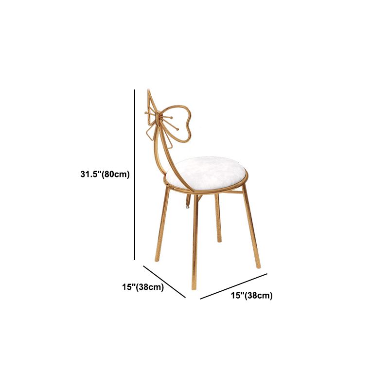 Metal Dressing Table with 2 Storage Drawers Stone Top Make-up Vanity