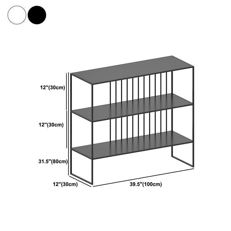 Urban Metal Shelf Bookcase Double Shelving Open Back Book Shelf Clearhalo 'Bookcases' 'furn' 'furn_bookcases' 'Furniture' 'Office Furniture' 1200x1200_83bd3ec3-32fc-4309-9c0b-f477c384ddd2