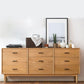 Sideboard moderno a 9 cassetto SIMPLICE SEMPLICE PINE PINE LEGNO PEGNO PER LA PAGA