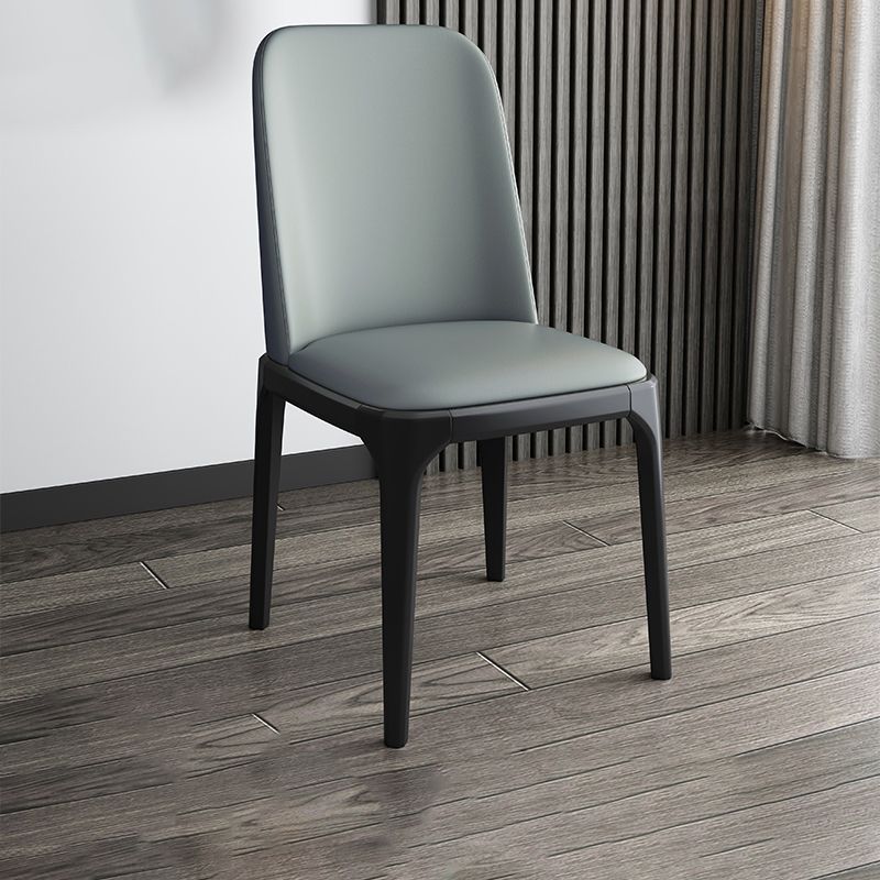 Sillas de Parsons de estilo moderno silla de comedor de cuero falso para comedor