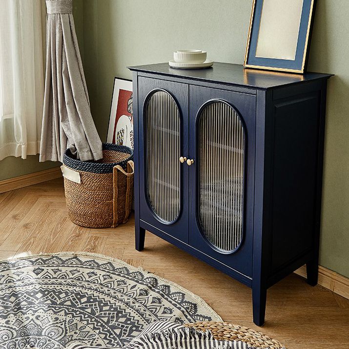 Pine in legno soggiorno mobile sideboard mobile moderno server moderno con archiviazione e porta di vetro