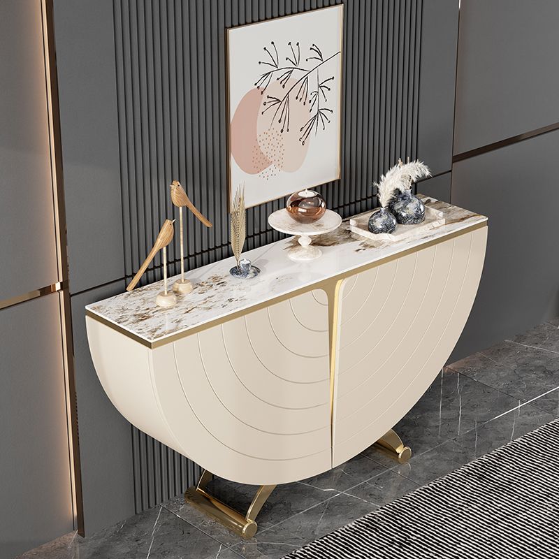 Glam Golden Console Table Doors Included Console Sofa Table for Hall