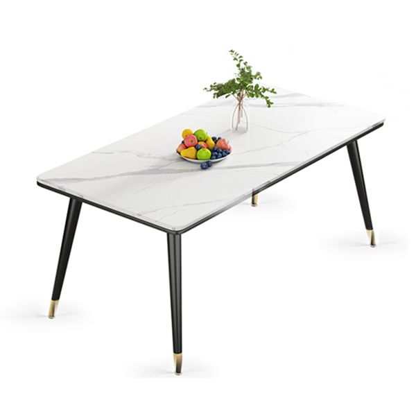 Rectangle Sintered Stone Dining Table Simplicity 4 Legs Table for Dining Room Clearhalo ' dining_table' 'Dining Tables & Seating' 'Dining Tables' 'furn' 'furn_dining_table' 'Furniture' 'furniture_dining_table' 'Kitchen & Dining Furniture' 'kitchen&dining_furn' 'kitchen' 'kitchen_dining_table' 1200x1200_83c24639-5aaf-49d0-bf73-efc88412e967