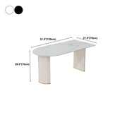 Sintered Stone Dining Table Luxury Double Pedestal Table for Dining Room Clearhalo ' dining_table' 'Dining Tables & Seating' 'Dining Tables' 'furn' 'furn_dining_table' 'Furniture' 'furniture_dining_table' 'Kitchen & Dining Furniture' 'kitchen&dining_furn' 'kitchen' 'kitchen_dining_table' 1200x1200_83c3c16c-3419-4427-af0e-979aa89b049b