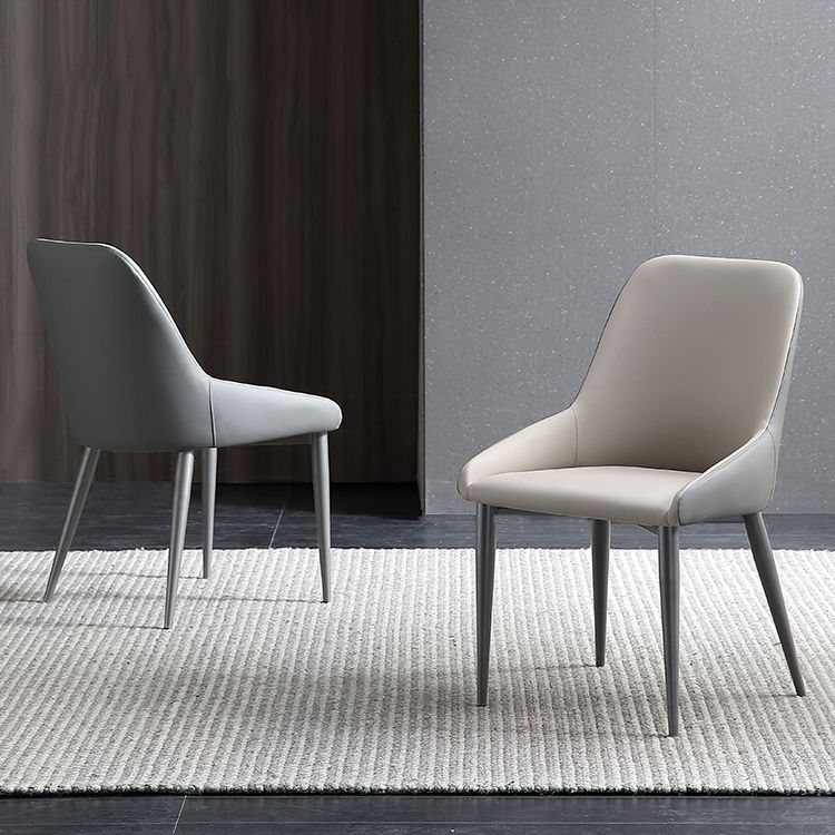 Contemporary Style Metal Dining Chair Dining Parsons Arm Side Chairs for Kitchen Clearhalo ' kitchen&dining_furn' 'Dining Chairs' 'Dining Tables & Seating' 'dining_chair' 'furn' 'furn_dining_chair' 'Furniture' 'furniture_dining_chair' 'Kitchen & Dining Furniture' 'kitchen' 1200x1200_83c7f1ef-50c4-4636-ae5f-89294a849a8b