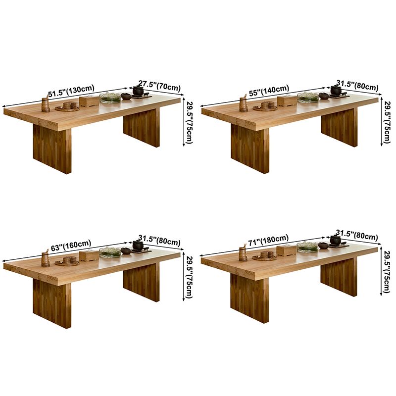 Rectangle Casual Dining Table Brown Tone Fixed Table with Pinewood Solid Wood Clearhalo ' dining_table' 'Dining Tables & Seating' 'Dining Tables' 'furn' 'furn_dining_table' 'Furniture' 'furniture_dining_table' 'Kitchen & Dining Furniture' 'kitchen&dining_furn' 'kitchen' 'kitchen_dining_table' 1200x1200_83c810b8-ff4f-4946-a4af-775470cada3e