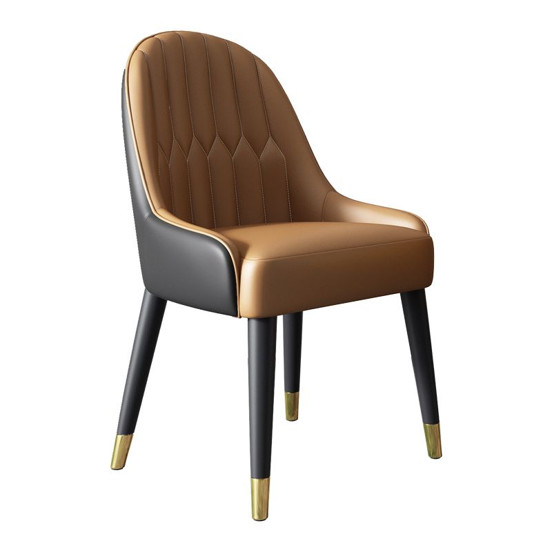 Nordic Style Dining Chair Metal Arm Parsons Chair for Kitchen Clearhalo ' kitchen&dining_furn' 'Dining Chairs' 'Dining Tables & Seating' 'dining_chair' 'furn' 'furn_dining_chair' 'Furniture' 'furniture_dining_chair' 'Kitchen & Dining Furniture' 'kitchen' 1200x1200_83c941d0-1df6-42af-a41e-75eceb058df4