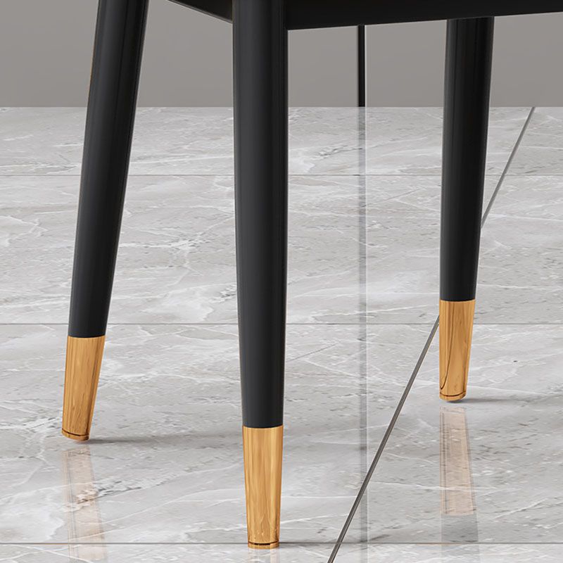 Glam Iron Arm Chair Open Back Dining Side Chair with Upholstered(Set of 4) Clearhalo 'Dining Chairs' 'Dining Tables & Seating' 'dining_chair' 'furn' 'furn_dining_chair' 'Furniture' 'furniture_dining_chair' 'Kitchen & Dining Furniture' 1200x1200_83cb18fd-d706-4595-b77b-08f3312cd033