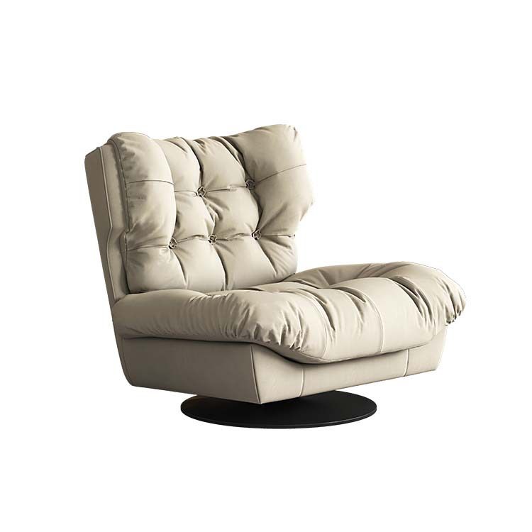 Tufted Microsuede Wingback Recliner 42" Wide Swivel Base Recliner Chair Clearhalo 'Chairs & Seating' 'furn' 'furn_recliners' 'Furniture' 'Living Room Furniture' 'Recliners' 1200x1200_83cd707a-0c58-4b51-b8ae-e889dc511b25