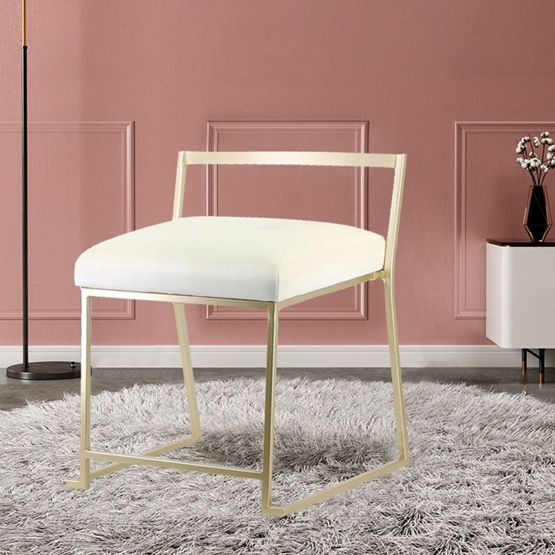 Glam Metal Dining Room Chair Armless Velvet Dining Side Chair for Restaurant Use Clearhalo 'Dining Chairs' 'Dining Tables & Seating' 'dining_chair' 'furn' 'furn_dining_chair' 'Furniture' 'Kitchen & Dining Furniture' 1200x1200_83cdaead-fd77-48e3-8e73-b3281d234f7a