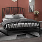 Metal Open-Frame Bed Modern & Contemporary Standard Bed with Arched Headboard