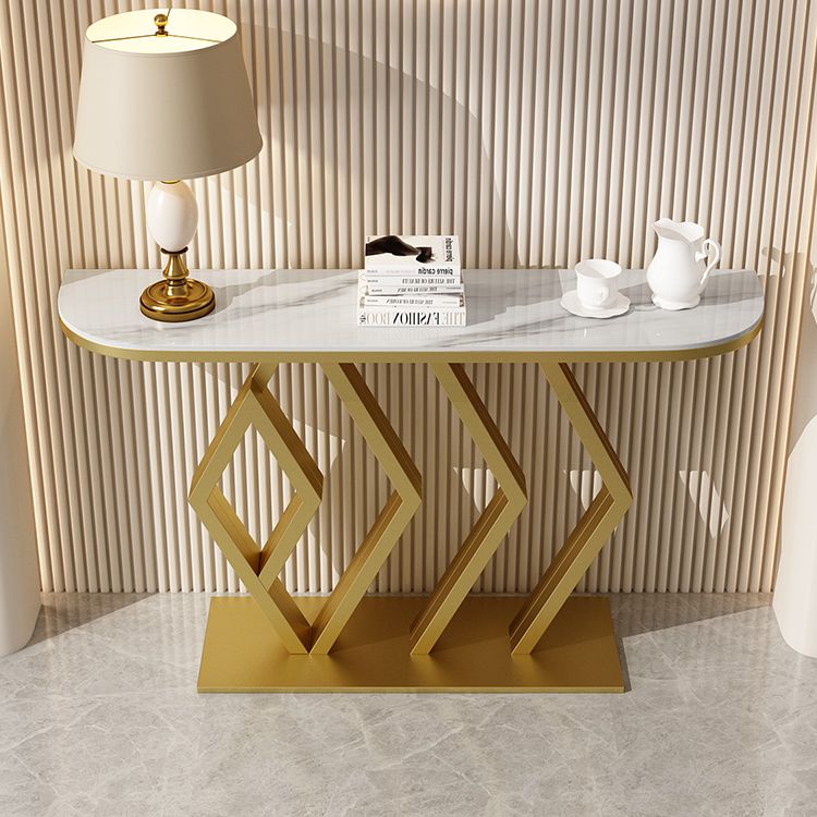 Tabella della console di pietra Metallino Tabella accento per resistenza graffiata, 31,49 "di alto livello