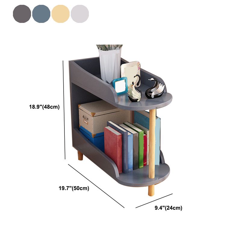 Estantería de estantería contemporánea de madera de ingeniería Estándar estandarias abiertas