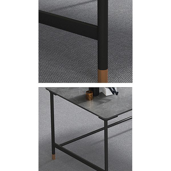 Industrial Rectangular Writing Desk H-Shape Office Desk Dark Taupe Clearhalo 'furn' 'furn_office_desk' 'Furniture' 'Office Desks' 'Office Furniture' 'office_desk' 1200x1200_83d00de6-29e6-48c5-ae31-e081834a38f0