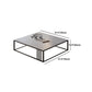 Glam 16.5" H Rectangle/Square Slate Coffee Table Steel Frame Cocktail Table Clearhalo 'Coffee & Accent Tables' 'Coffee Tables' 'coffee_tables' 'furn' 'furn_coffee_tables' 'Furniture' 'Living Room Furniture' 1200x1200_83d1bf22-96cf-4c6a-80e0-c4fdc10943c3