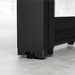 Modern Folding Dining Table Rectangle Wooden Top with Black Metal Base Clearhalo 'Dining Tables & Seating' 'Dining Tables' 'dining_table' 'furn' 'furn_dining_table' 'Furniture' 'Kitchen & Dining Furniture' 1200x1200_83d3a5db-1950-47e2-8252-012a142ed246