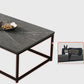 Mesa de centro simple rectangular de estilo moderno con estante - 16.5" H