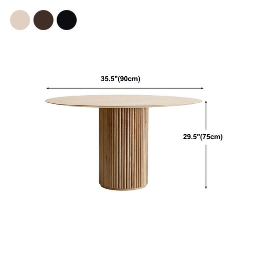 Mesa de comedor redonda Mesa de cena de madera maciza de estilo moderno para cocina en casa
