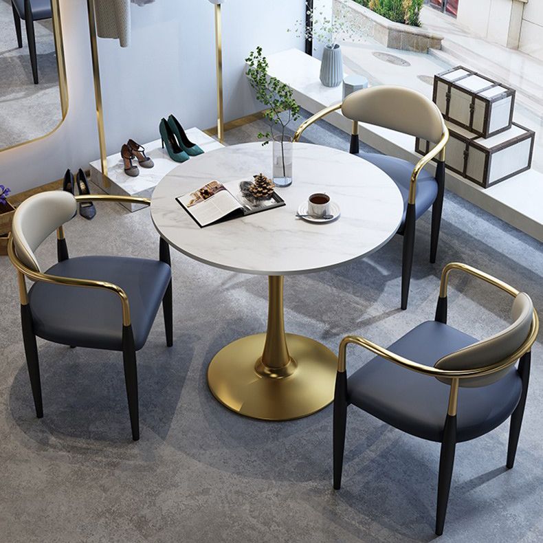 Contemporary Arm Leather Dining Chairs Open Back Dining Side Chair Clearhalo 'Dining Chairs' 'Dining Tables & Seating' 'dining_chair' 'furn' 'furn_dining_chair' 'Furniture' 'Kitchen & Dining Furniture' 1200x1200_83d5137d-afbd-4c72-b77f-4a753b1e6644