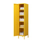 Contemporary Style Metal Wardrobe Adjustable Shelves Wardrobe Closet with Legs