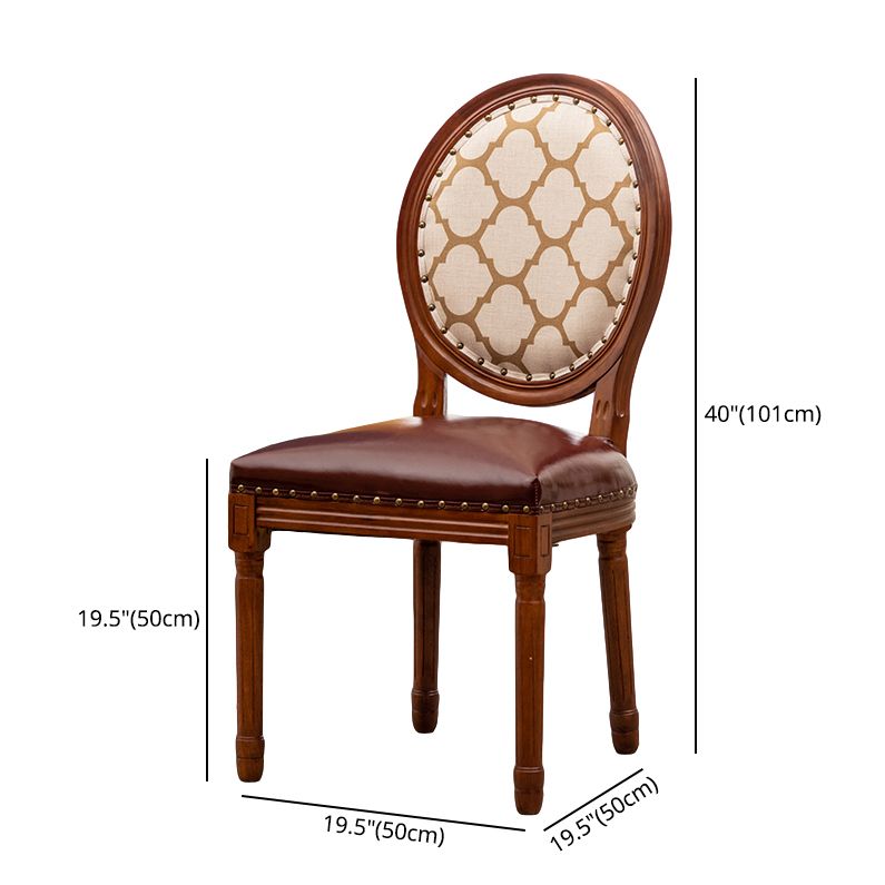 Solid Wood Country Style Dining Chair Matte Finish King Louis Back Side Chair Clearhalo ' kitchen&dining_furn' 'Dining Chairs' 'Dining Tables & Seating' 'dining_chair' 'furn' 'furn_dining_chair' 'Furniture' 'furniture_dining_chair' 'Kitchen & Dining Furniture' 'kitchen' 1200x1200_83d63af7-abac-4774-b52d-7d27b7a5505c