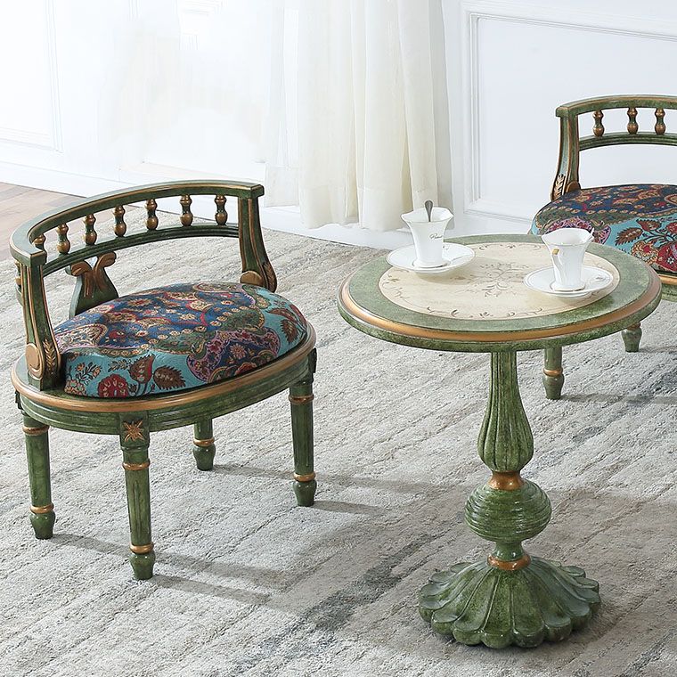 Tavolino in legno in legno in stile country francese 26.77 "tavolo da piedistallo alto