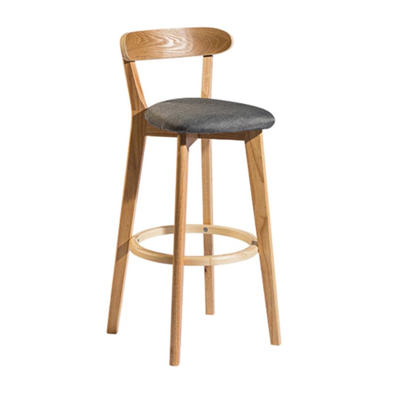 Contemporary Low Back Rubberwood Stool Matte Finish Upholstered Bar Stools Clearhalo 'Bar Furniture' 'Bar Stools' 'bar_stools' 'furn' 'furn_bar_stools' 'Furniture' 'furniture_bar_stools' 'Kitchen & Dining Furniture' 1200x1200_83d9fadd-f75b-4c4a-9456-34acbde81cee