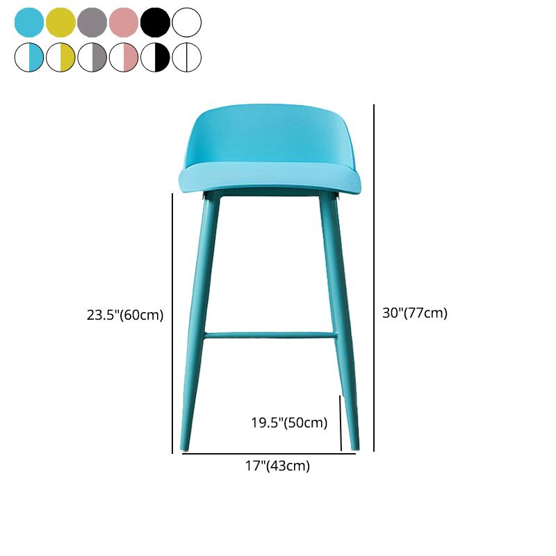 Industrial Style Bar-stool PP Seat Stool with Iron Legs for Kitchen Bar Clearhalo 'Bar Furniture' 'Bar Stools' 'bar_stools' 'furn' 'furn_bar_stools' 'furniture_bar_stools' 'Kitchen & Dining Furniture' 'kitchen&dining_furn' 'kitchen' 'kitchen_furn' Furniture' 1200x1200_83dab0d7-3ea3-4a19-ba8b-b94ec60f169f