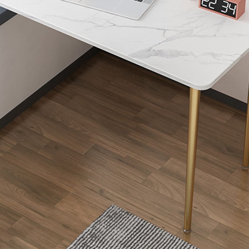 Descripción de la oficina de piedra de estilo contemporáneo Descripción de tareas de forma rectangular con 4 patas